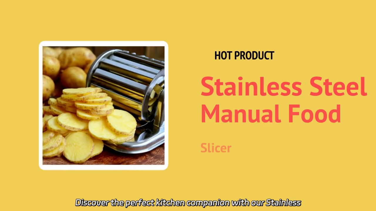Stainless Steel Manual Food Slicer: Perfect for Fruits and Vegetables