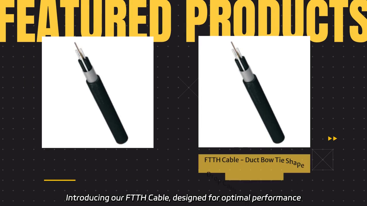 FTTH Cable - Bow Tie Shape Drop Cable Featuring High Modulus Strength and Colored Fibers