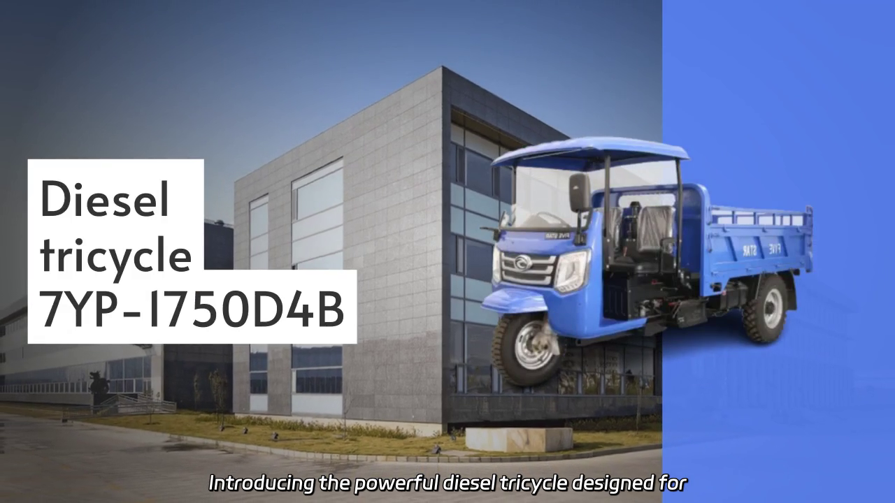 Powerful Diesel Tricycle with High Load Capacity and Robust Design