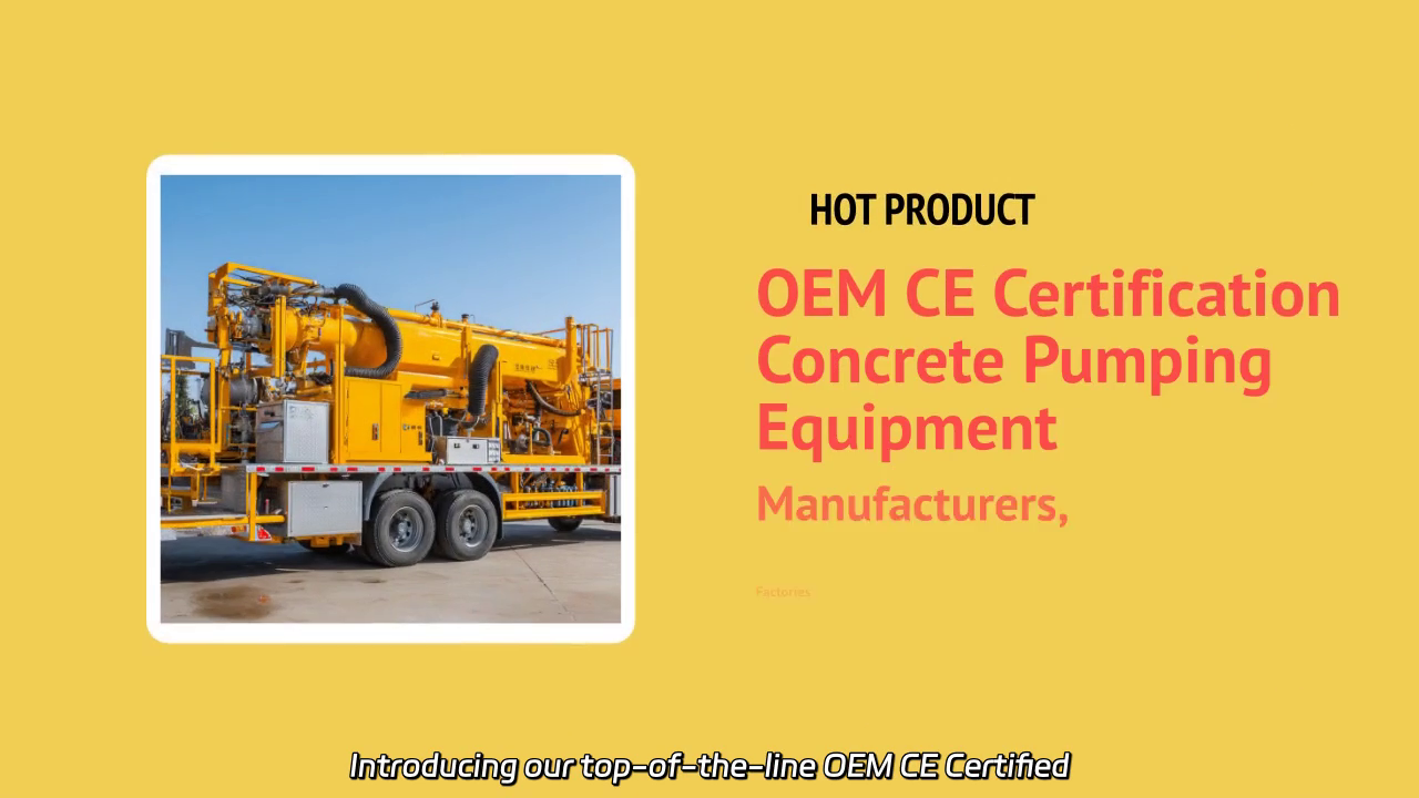 OEM CE Certified Concrete Pumping Equipment - Quality Manufacturing