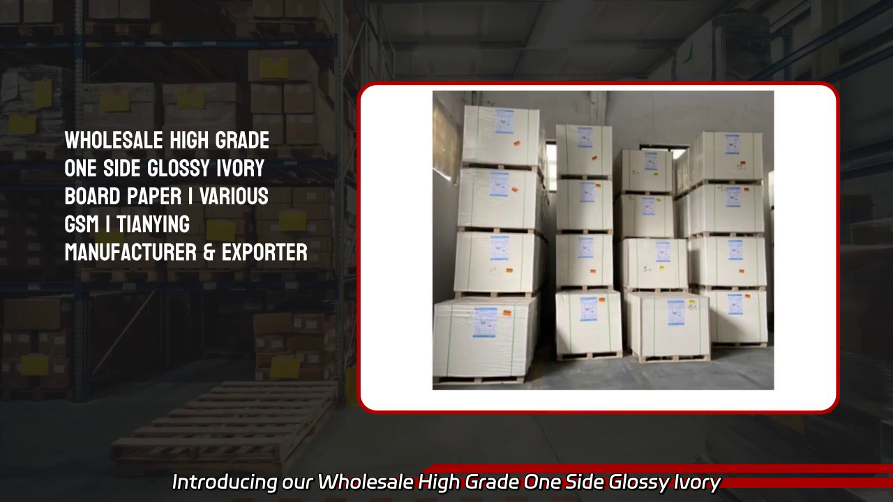 Wholesale High Grade One Side Glossy Ivory Board Paper for Various Applications