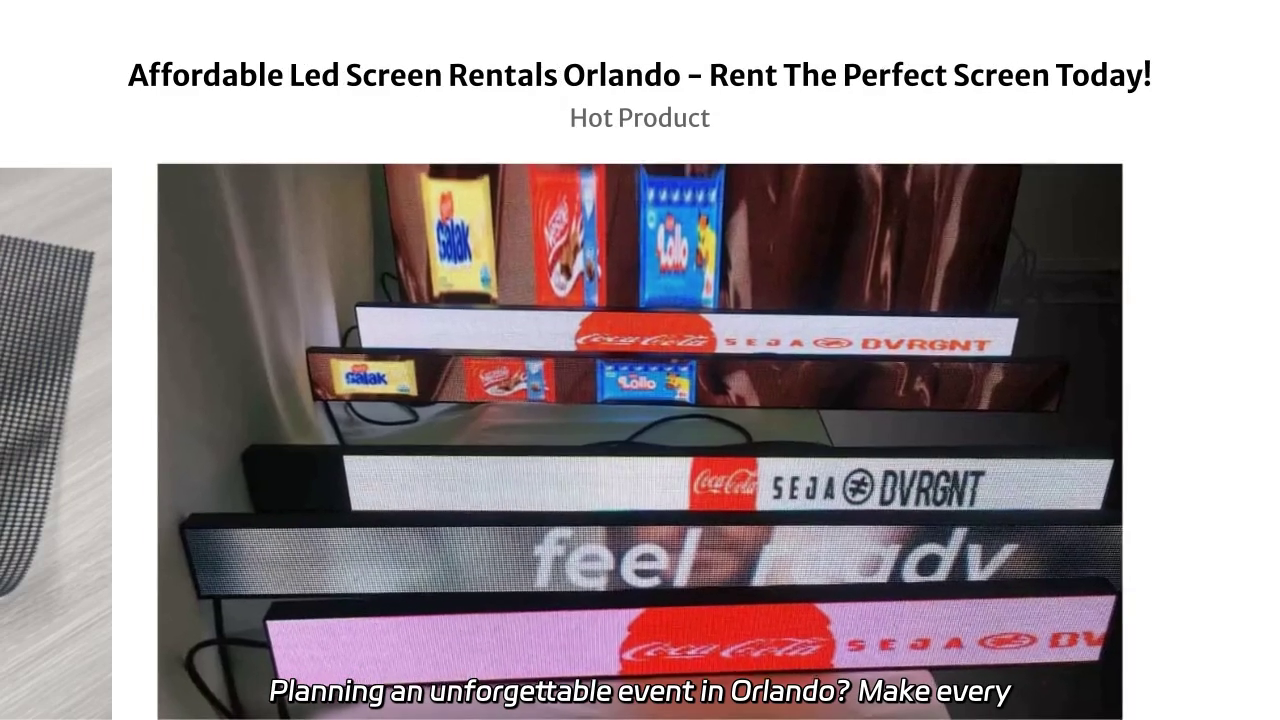 Affordable LED Screen Rentals in Orlando – Find the Perfect Display for Your Event Today!