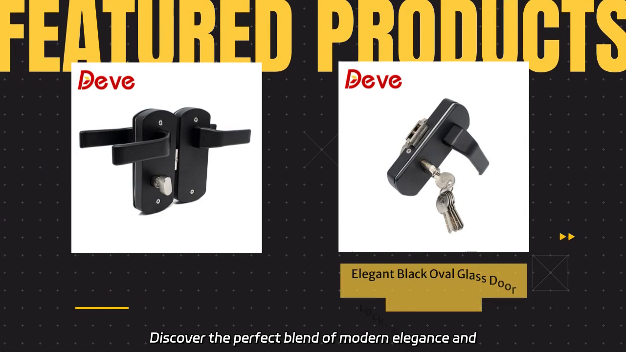 Elegant Black Oval Glass Door Lock: Modern Sophistication Meets Durability