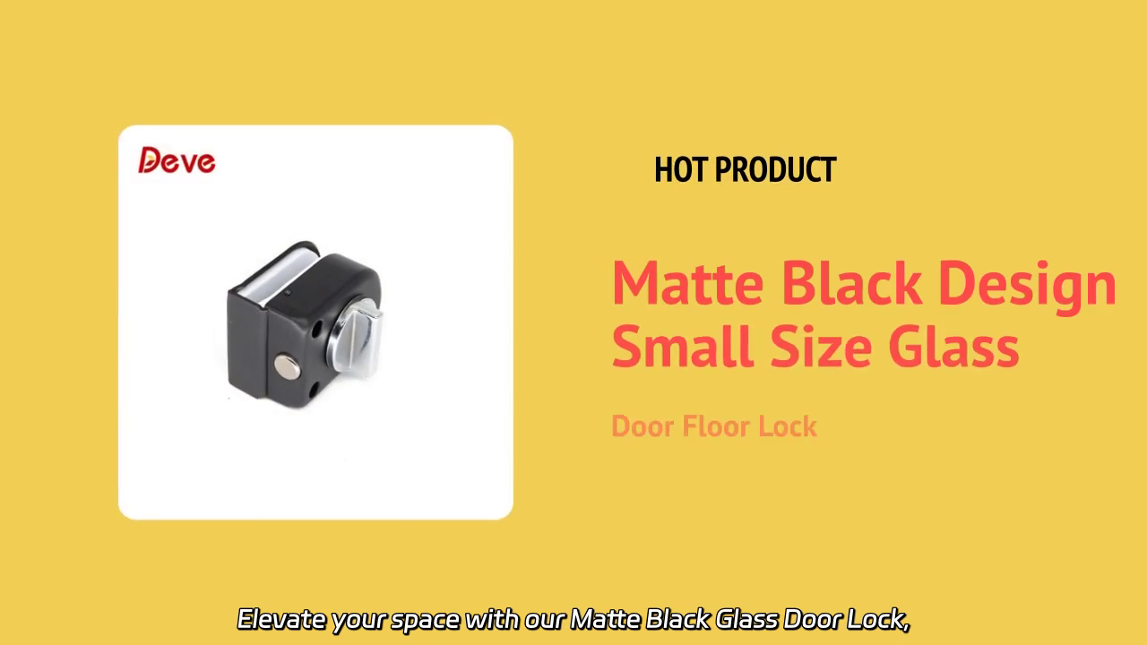 Matte Black Glass Door Lock - Easy Installation