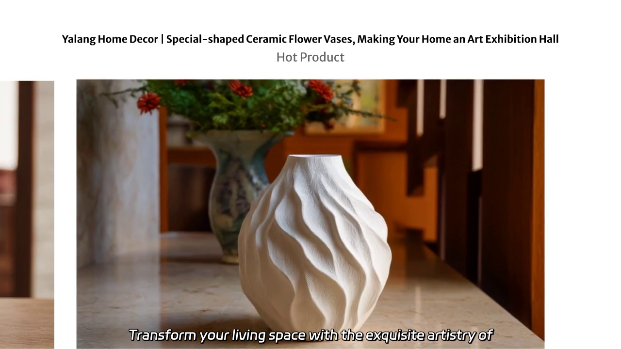 Transform Your Space with Unique Artistry - Hand-Carved Ceramic Flower Vases