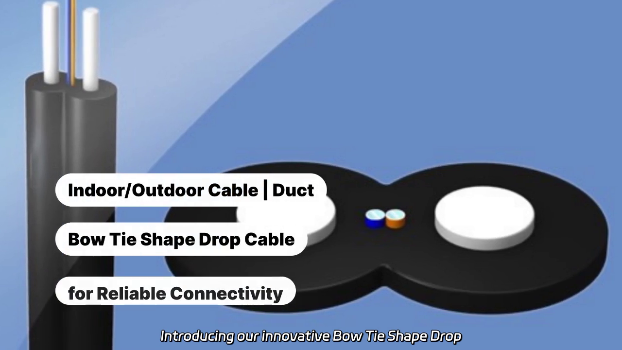 Indoor/Outdoor Duct Bow Tie Shape Drop Cable