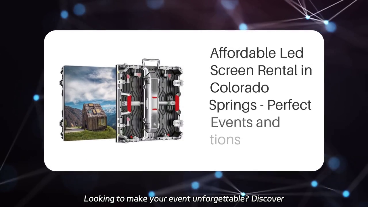 Premium LED Screen Rental for Unforgettable Events in Colorado Springs