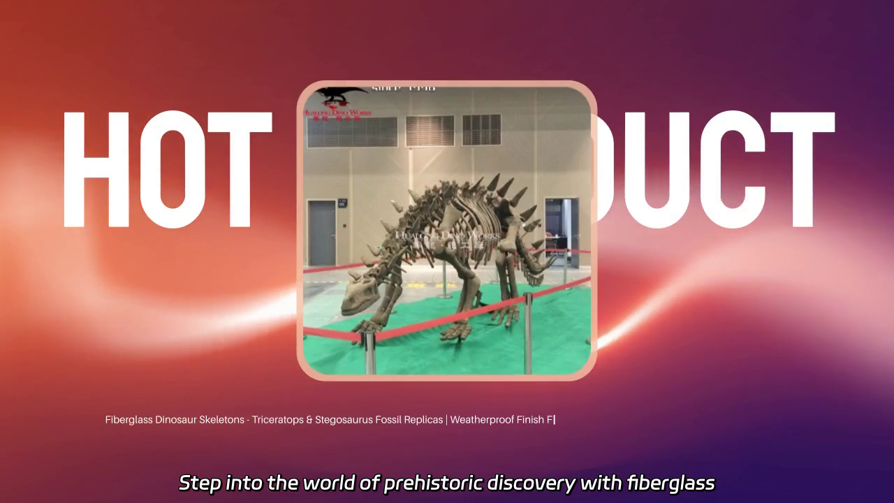 Fiberglass Dinosaur Skeleton Fossil Replicas