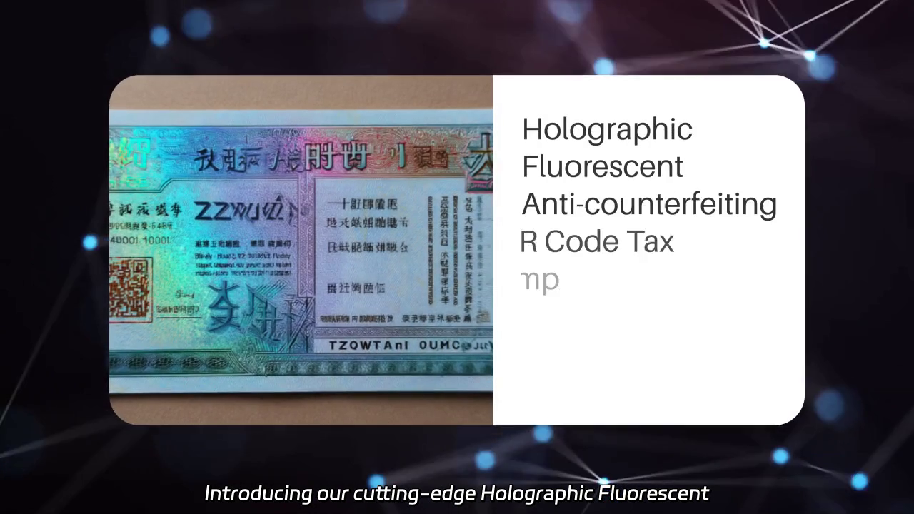 Holographic Fluorescent Anti-counterfeiting QR Code Tax Stamp