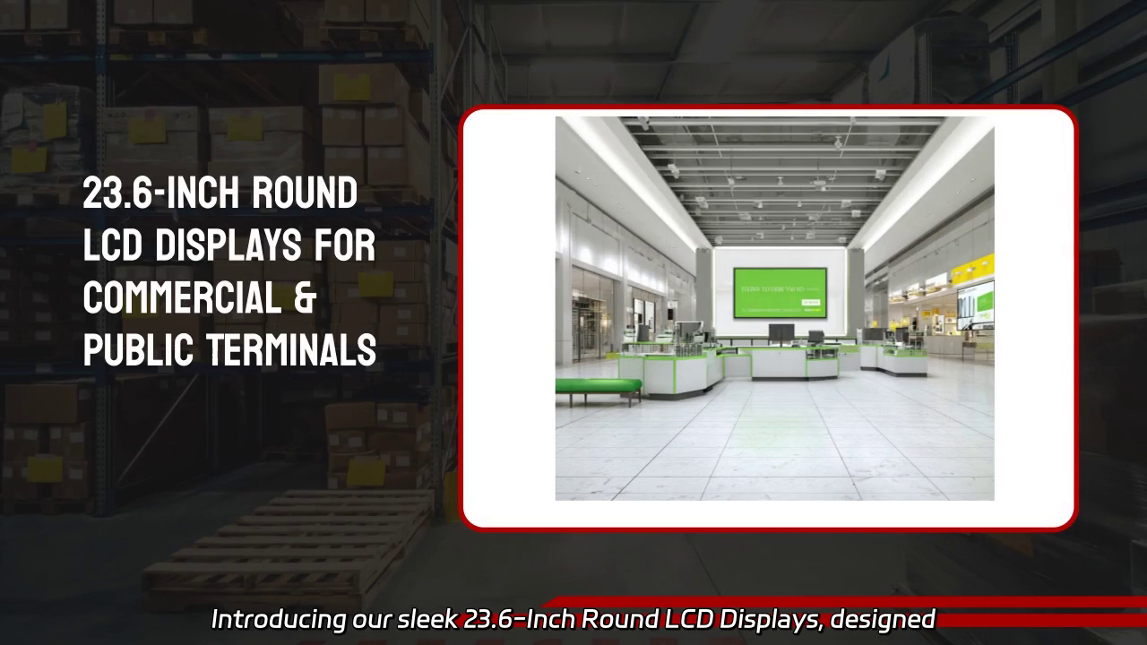 23.6-Inch Round LCD Displays for Commercial Use