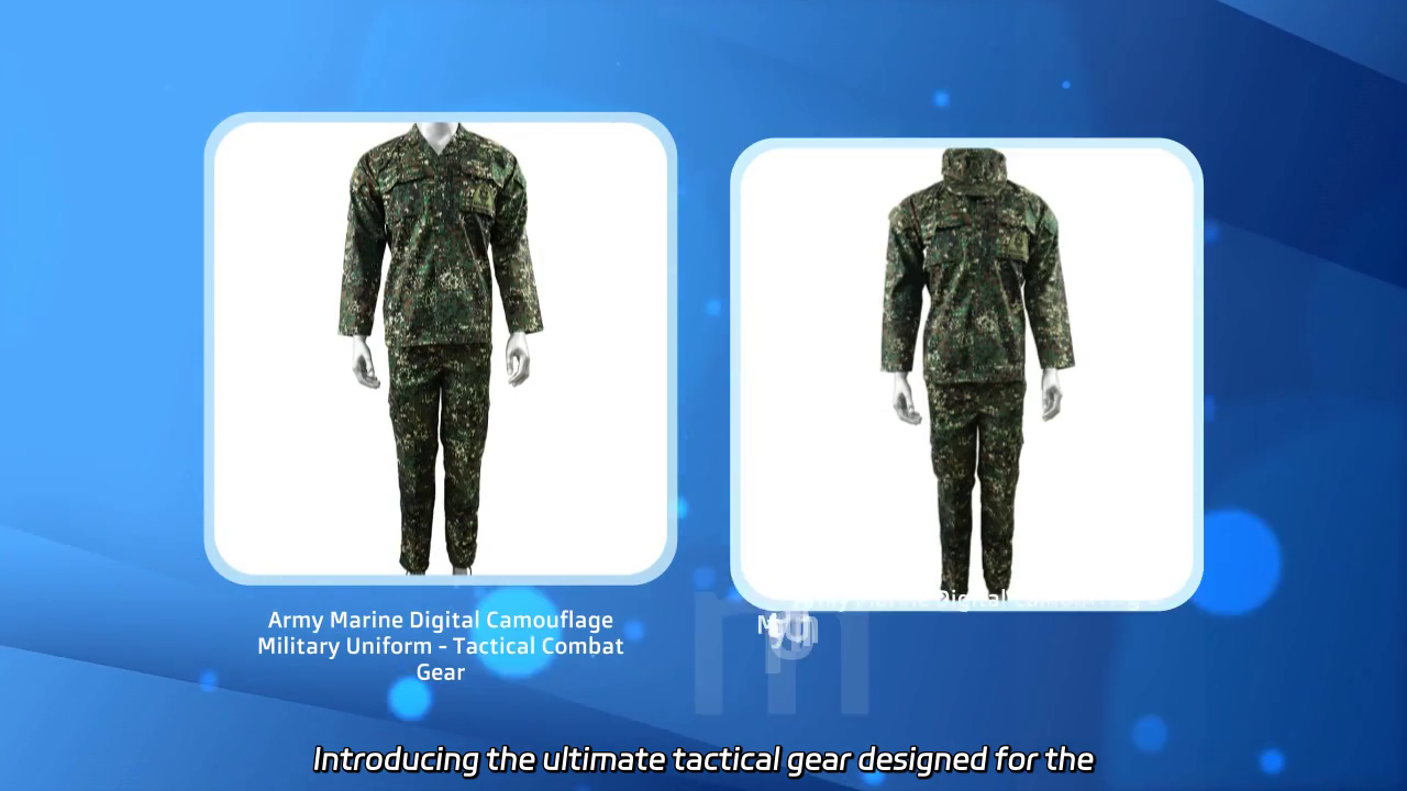 Army Marine Digital Camouflage Uniform Set: Tactical BDU with Cap