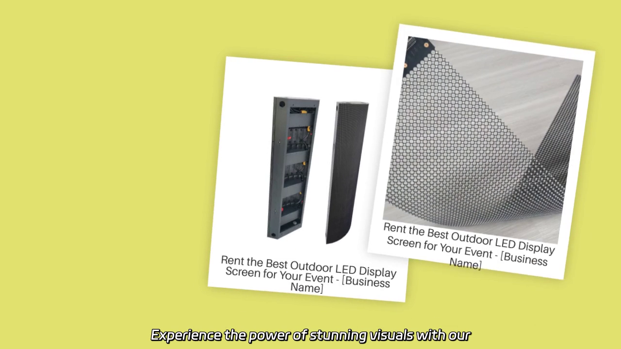Experience Stunning Visuals with Our Outdoor Rental LED Display Screen