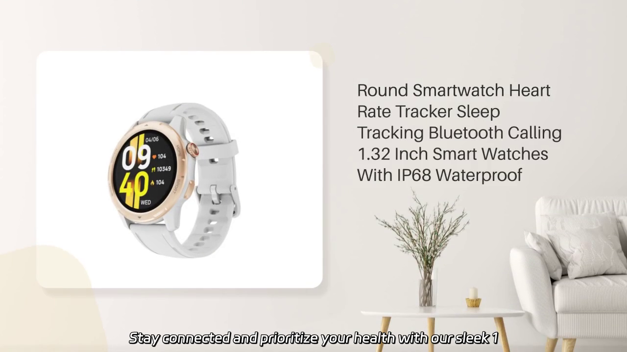 Stay Connected and Healthy: 1.32-Inch Round Smartwatch with HR & Sleep Tracking