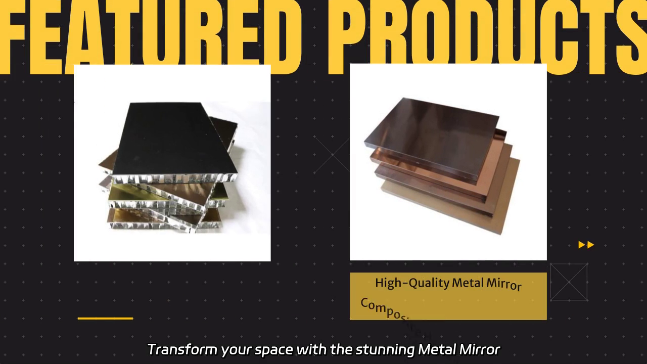 Metal Mirror Composite Honeycomb Panel for Elegant Interior Decoration