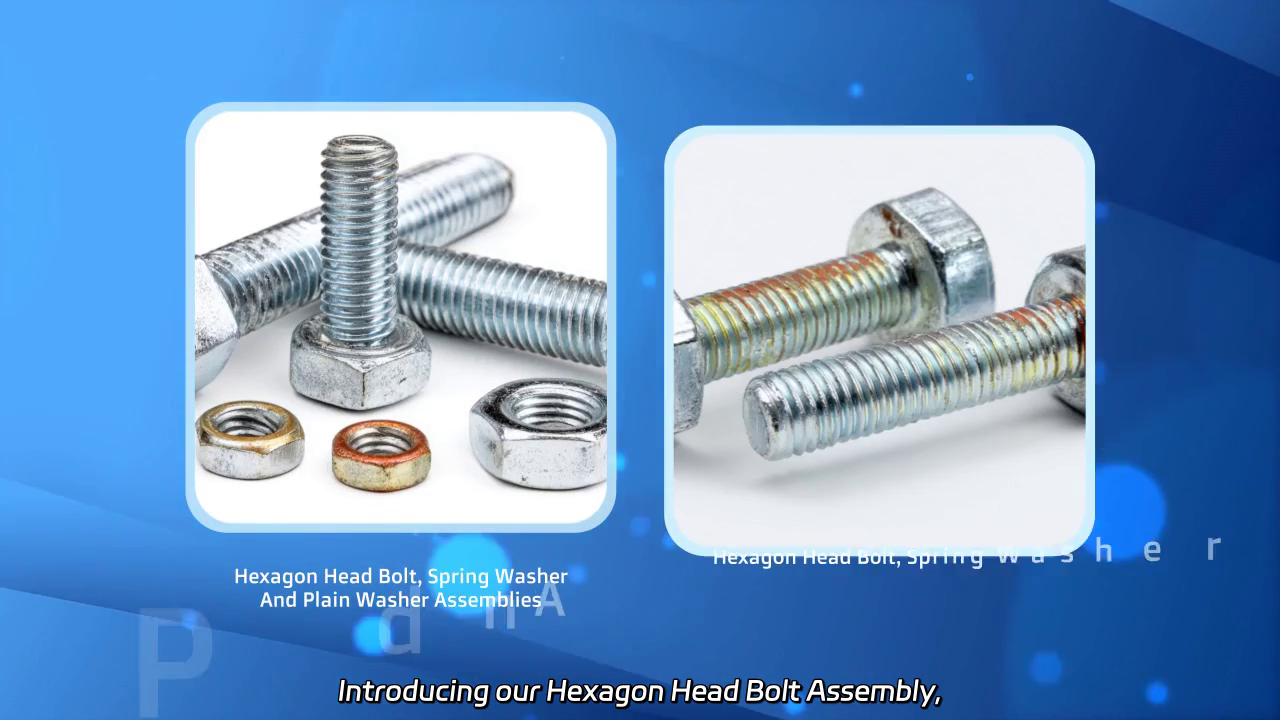 Hexagon Head Bolt Assembly: Galvanized Strength for Construction and Mechanical Use