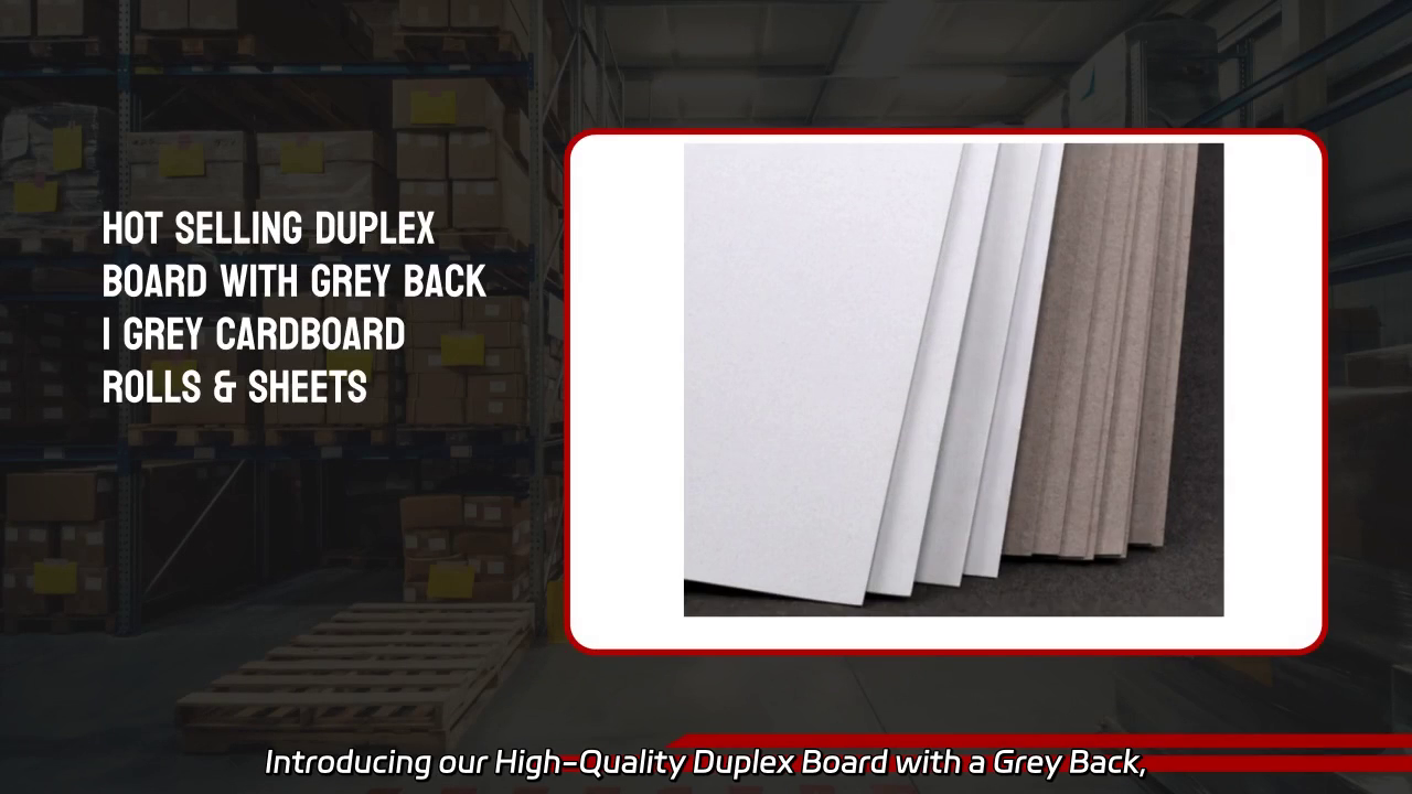 High-Quality Duplex Board with Grey Back for Premium Packaging