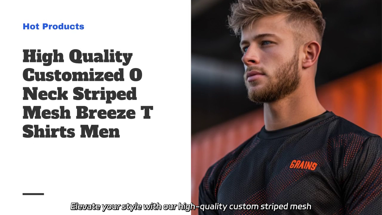 High Quality Custom Striped Mesh Breeze T Shirts for Men