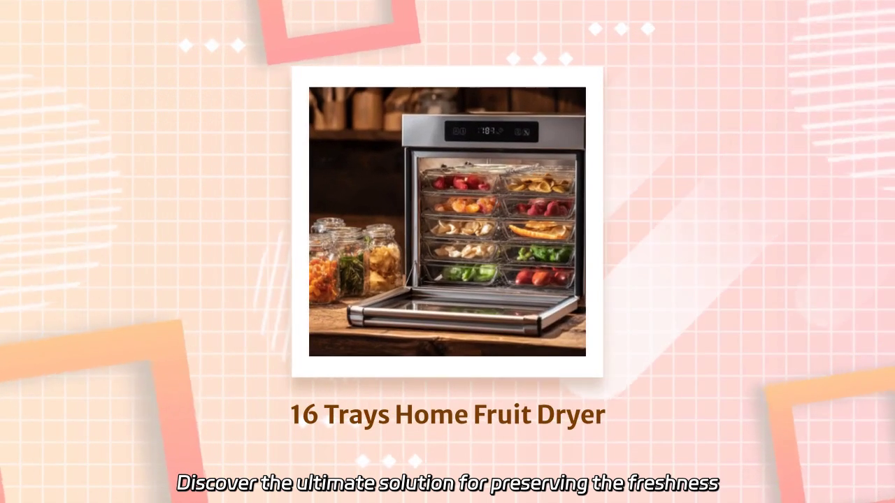 16 Trays Stainless Steel Food Dehydrator for Fruits and Vegetables