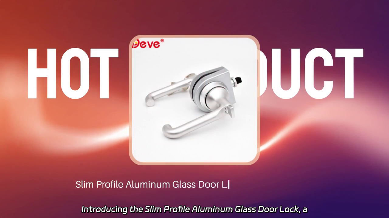 Slim Profile Aluminum Glass Door Lock for Commercial Use