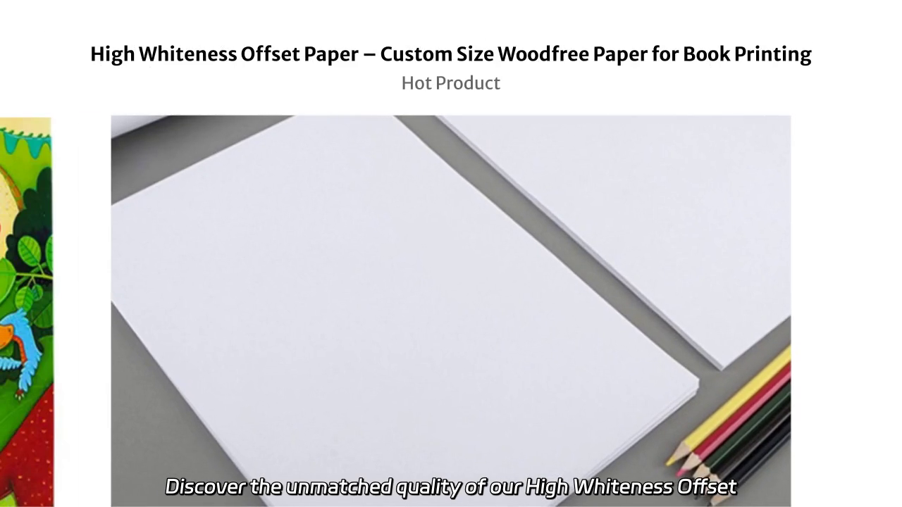 High Whiteness Offset Paper for Book Printing