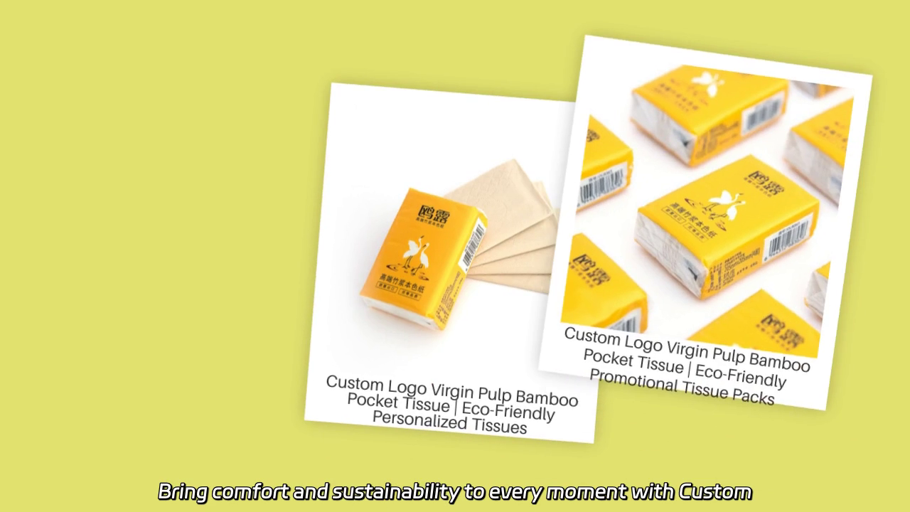 Custom Logo Virgin Pulp Bamboo Pocket Tissues