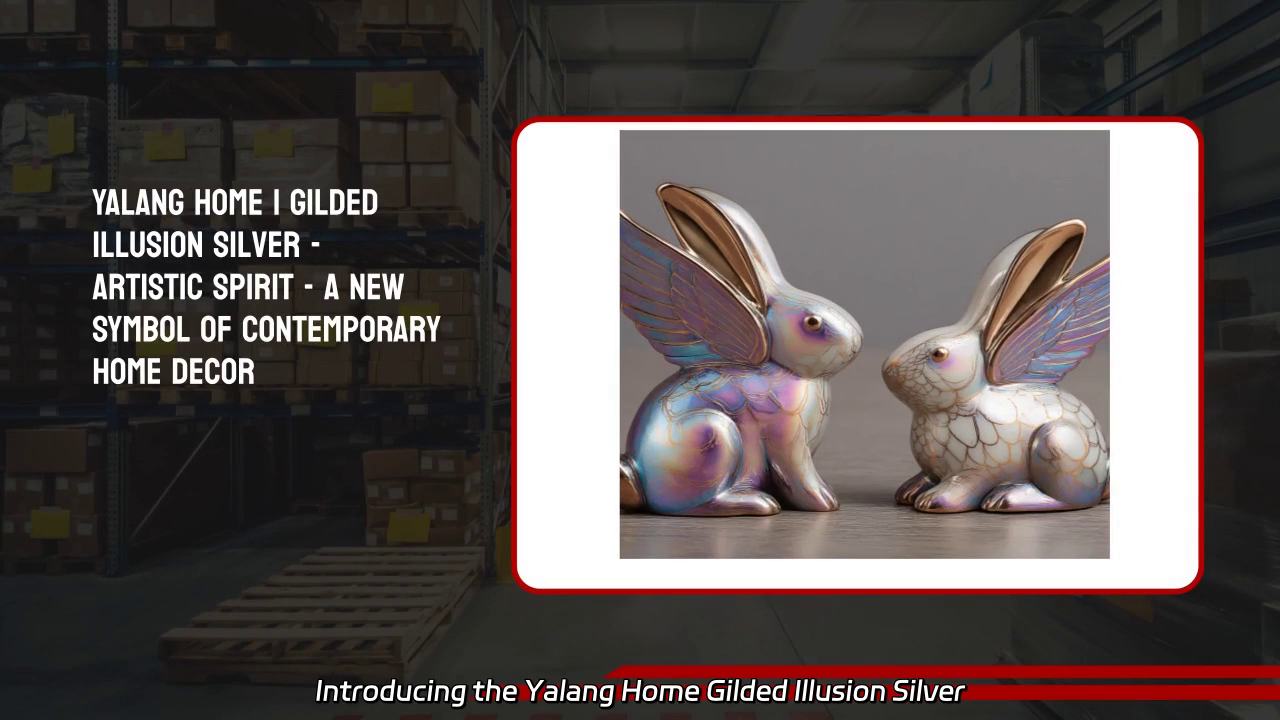 Yalang Home Gilded Illusion Silver Rabbit Decor