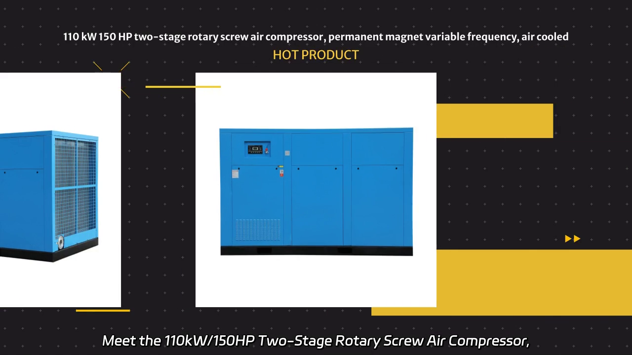 110kW/150HP Two-Stage Rotary Screw Air Compressor