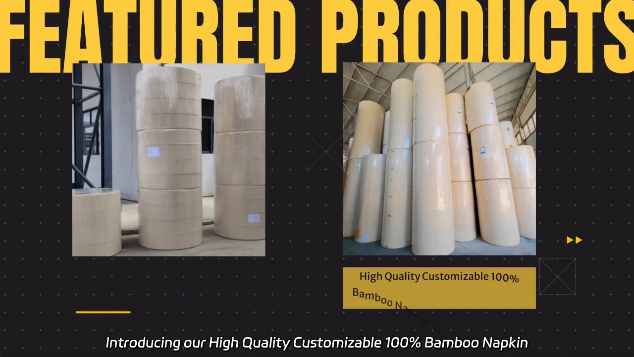 High Quality Customizable 100% Bamboo Napkin Tissue Paper Jumbo Roll