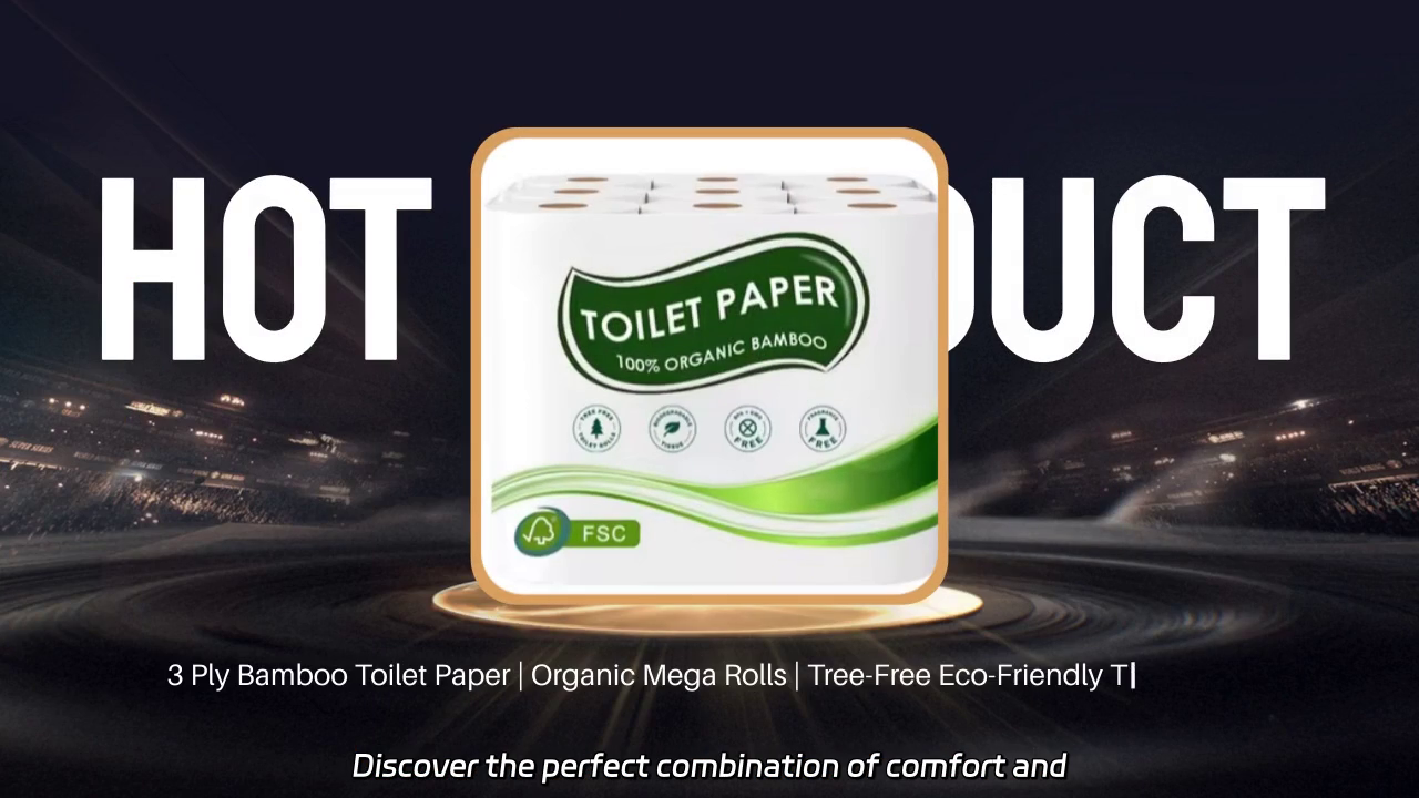Eco-Friendly 3 Ply Bamboo Toilet Paper