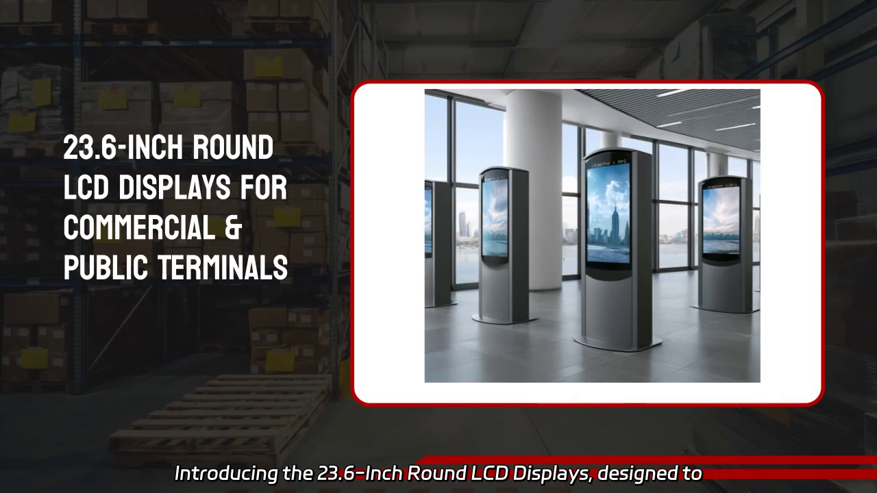 23.6-Inch Round LCD Displays: Perfect for Commercial & Public Terminals