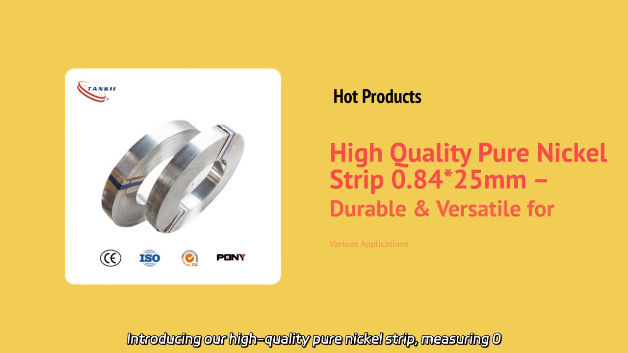 High Quality Pure Nickel Strip 0.84*25mm