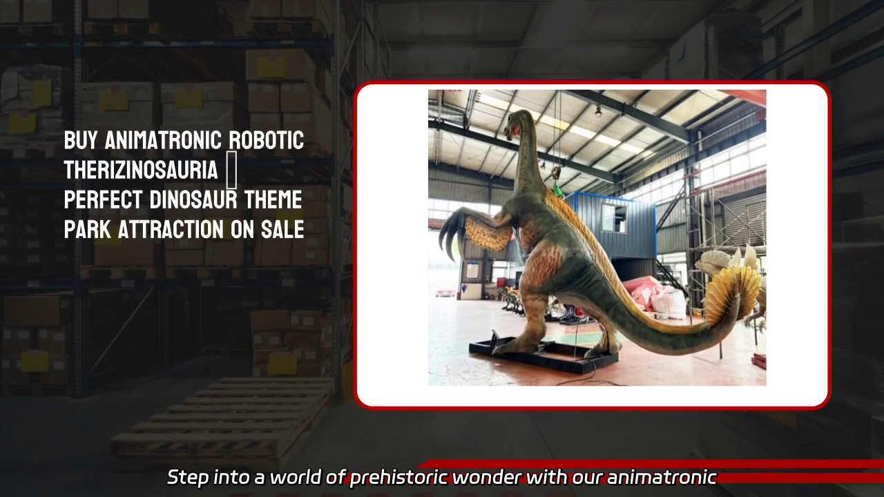 Animatronic Therizinosaur: Realistic Movements and Customizable Features for Theme Parks