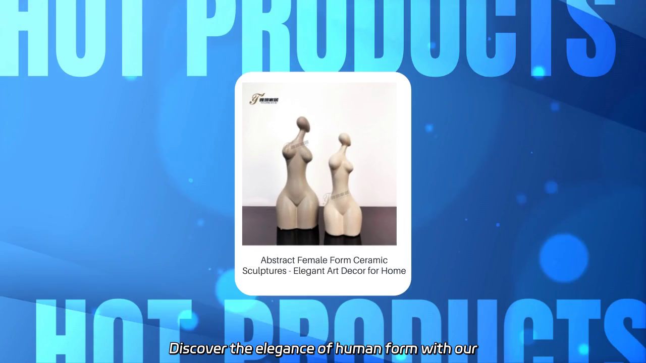 Elegant Abstract Female Form Ceramic Sculptures for Home Décor