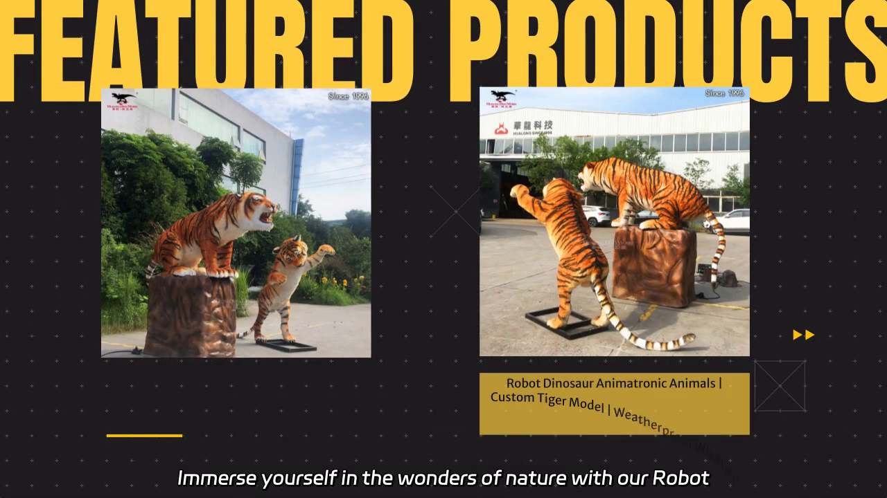 Robot Dinosaur Animatronic Tiger Model | Weatherproof Wildlife Simulation for Theme Parks & Museums