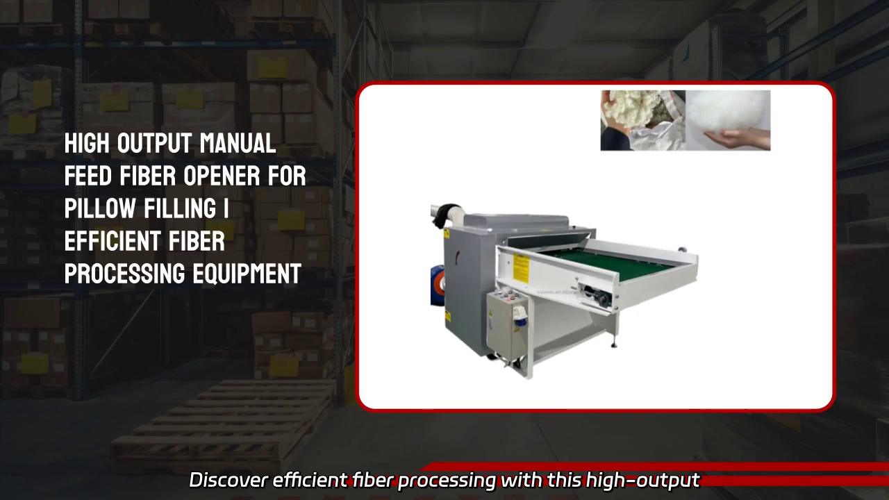 High-Output Manual Feed Fiber Opener Machine for Pillow Filling