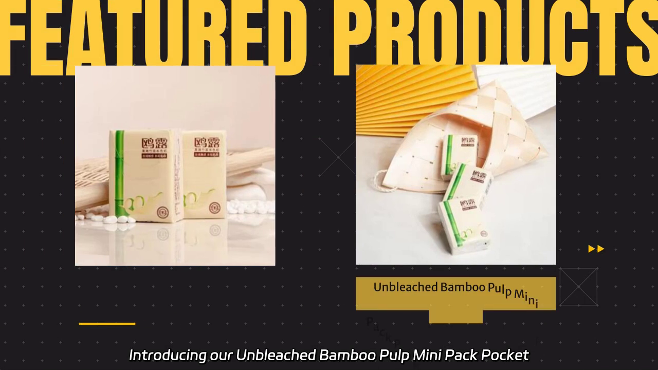 Unbleached Bamboo Pulp Mini Pack Pocket Tissue