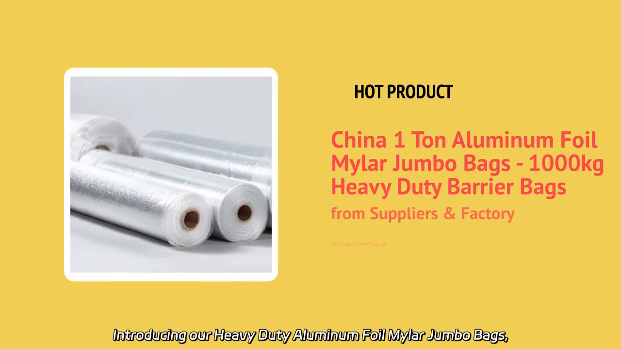 Heavy Duty Aluminum Foil Mylar Jumbo Bags for Moisture Proof Storage