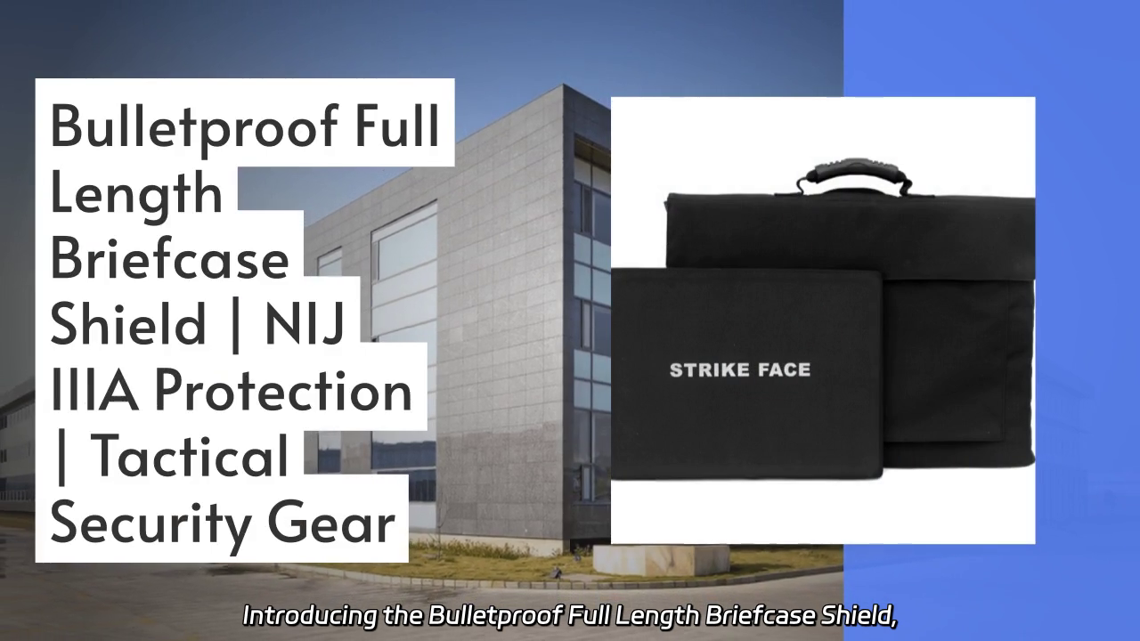 Bulletproof Full Length Briefcase Shield: Quick Release NIJ IIIA Protection for Discreet Safety