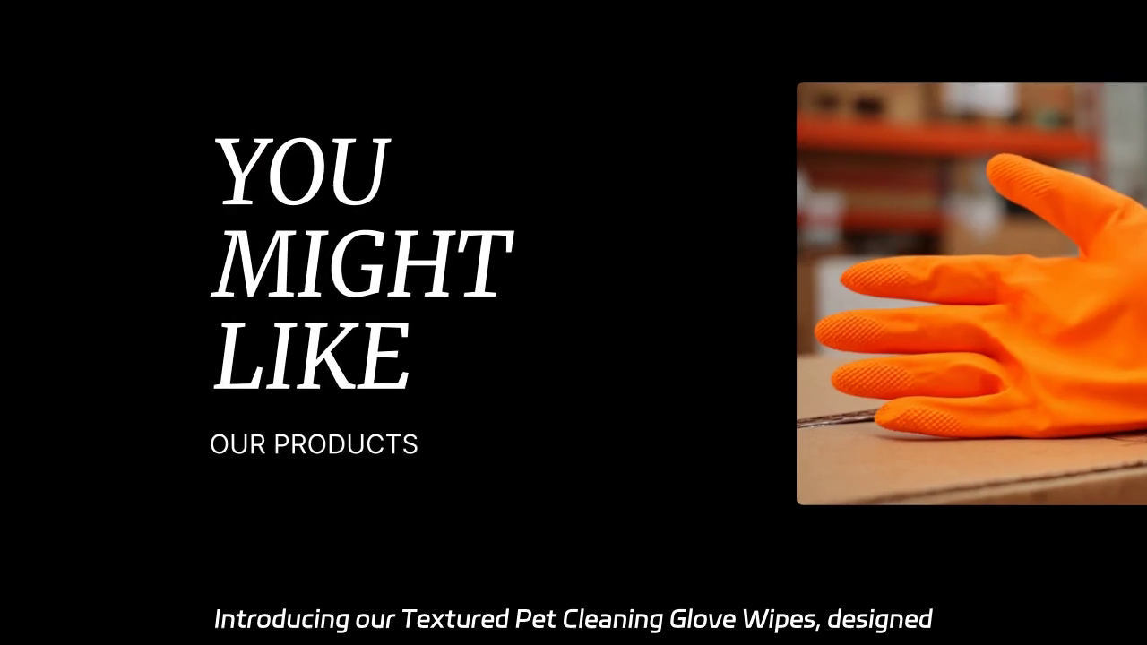 Textured Pet Cleaning Glove Wipes