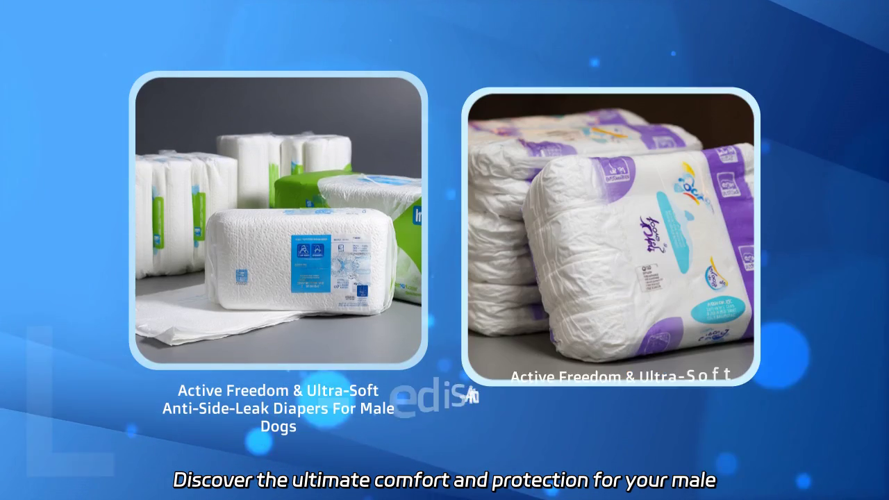 Active Freedom: Ultra-Soft Anti-Side-Leak Diapers for Male Dogs - Comfort & Protection