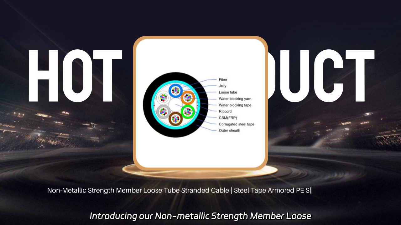 Non-metallic Strength Member Loose Tube Stranded Cable with Steel Tape Armor for Outdoor Use