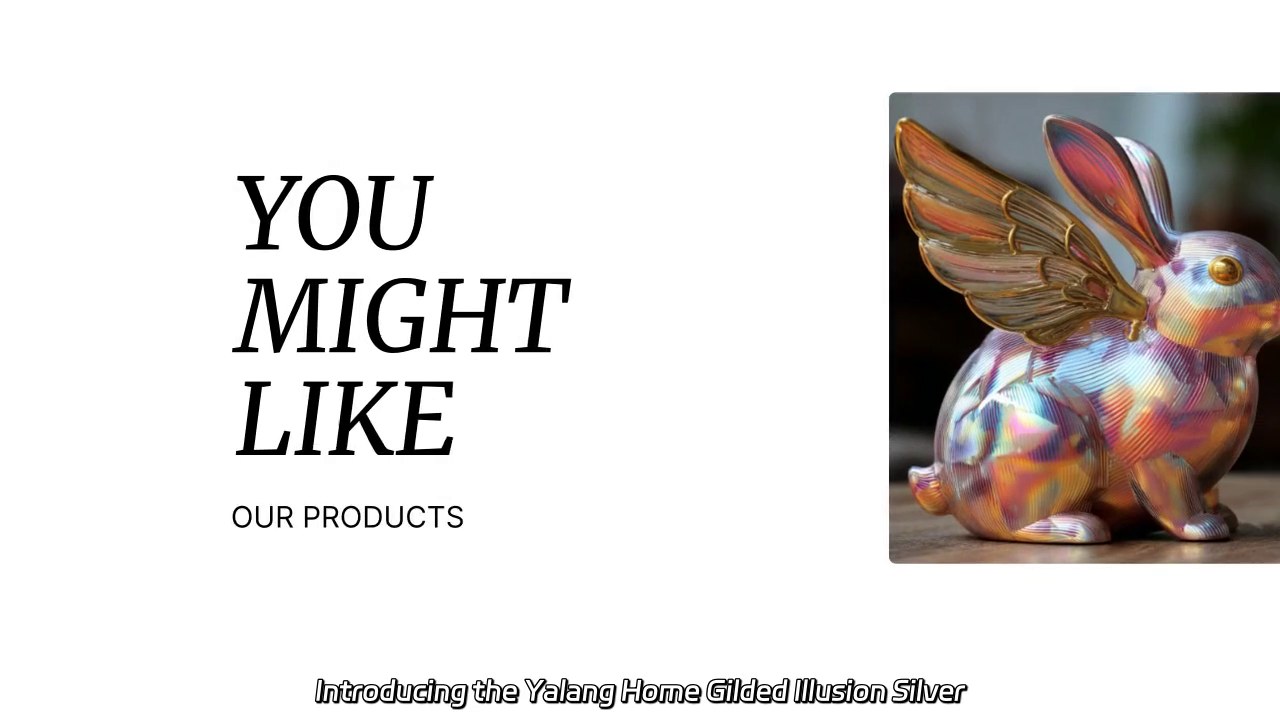 Yalang Home | Gilded Illusion Silver Rabbit Decor