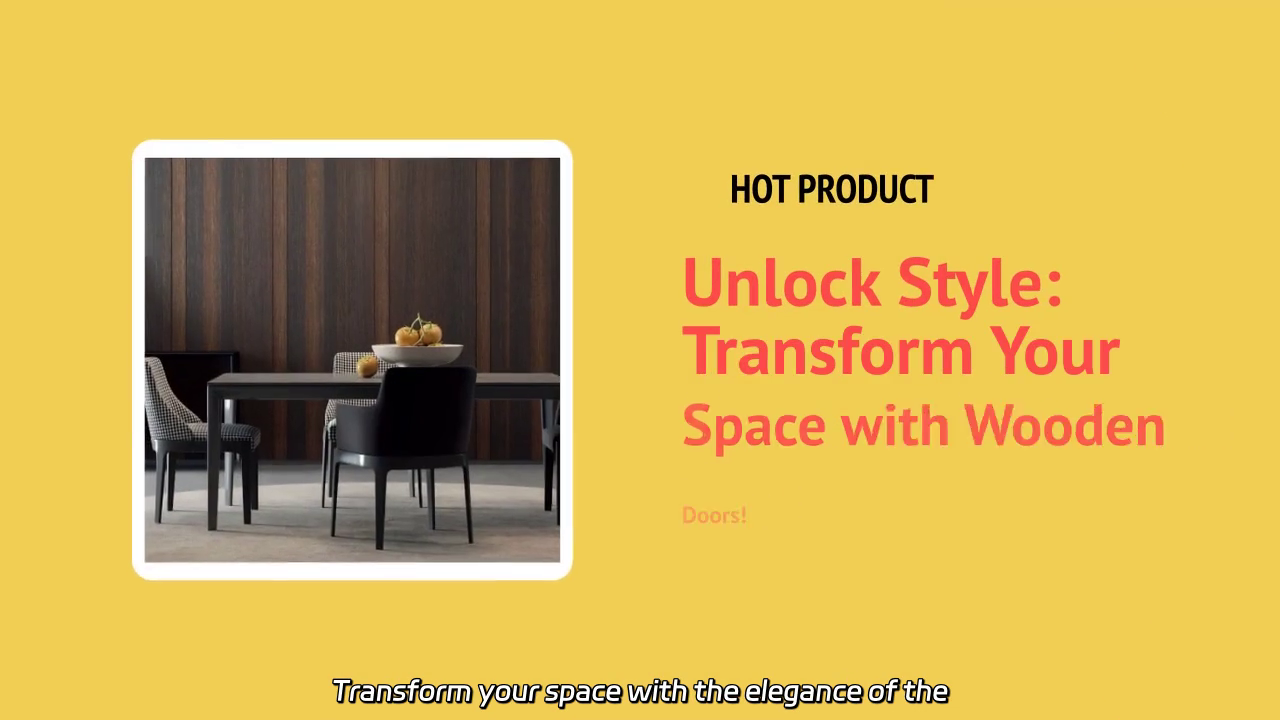Transform Your Space: Discover the Elegance of "Seattle" Series Wooden Doors