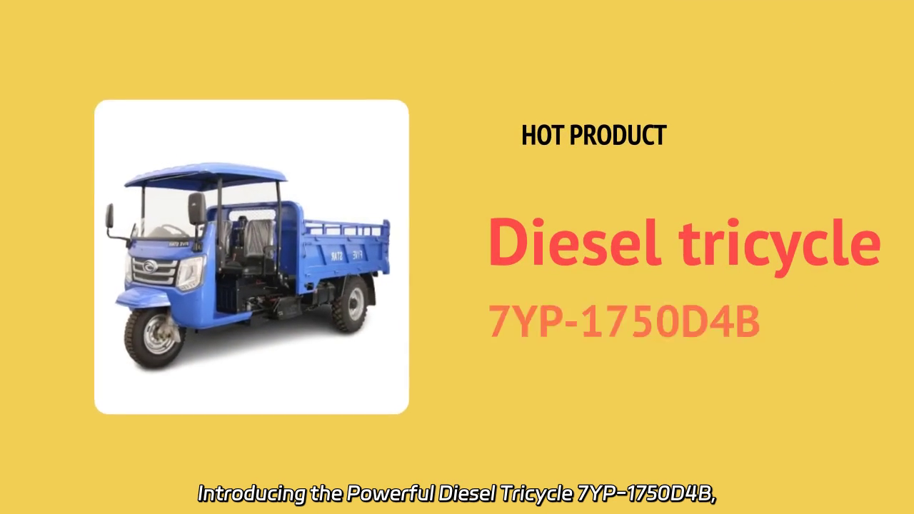 Powerful Diesel Tricycle 7YP-1750D4B