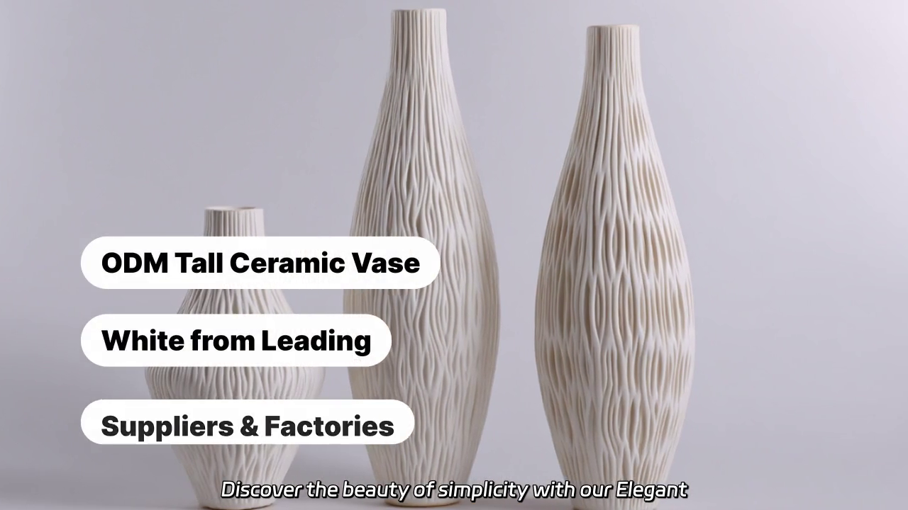 Elegant ODM Tall White Ceramic Vase - Perfect for Home Decor