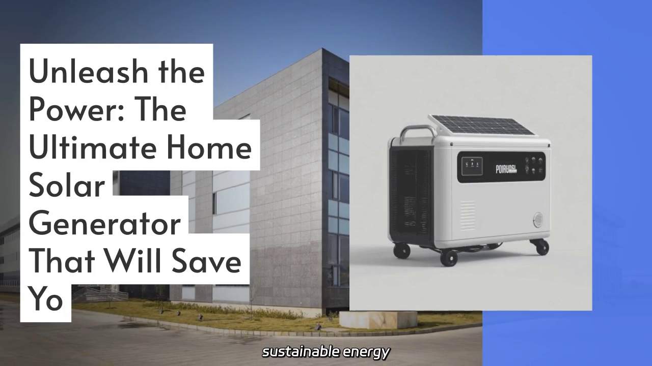 Unleash the Power: The Ultimate Home Solar Generator for Multiple Devices