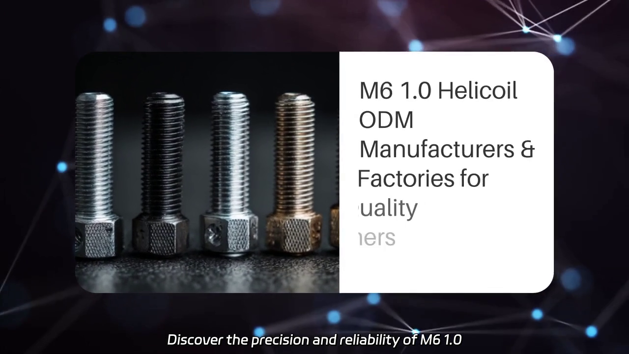 M6 1.0 Helicoil Fasteners - Quality Manufacturing Processes and Solutions