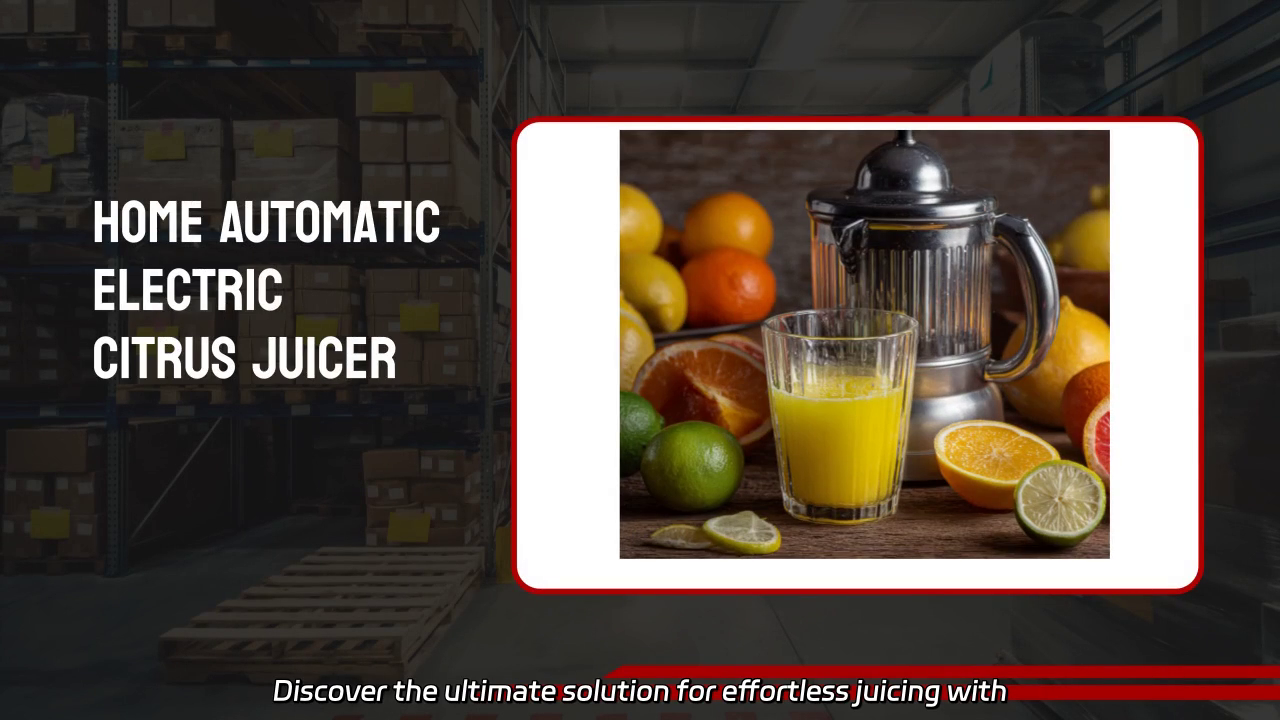 Home Automatic Electric Citrus Juicer: Effortless Juicing for a Healthier Lifestyle