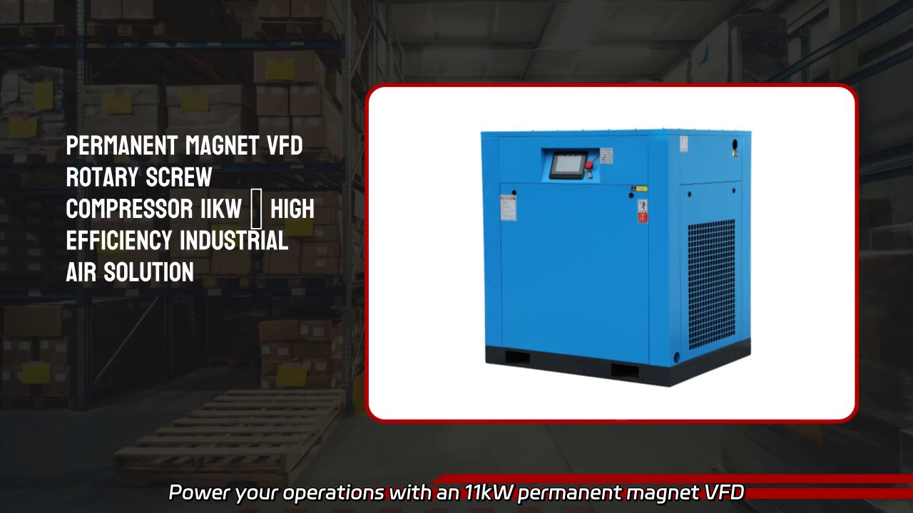 11kW Permanent Magnet VFD Rotary Screw Compressor
