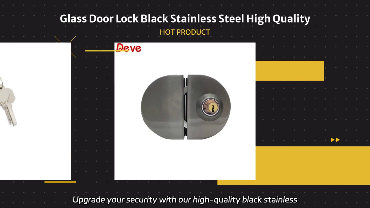 High-Quality Black Stainless Steel Glass Door Lock